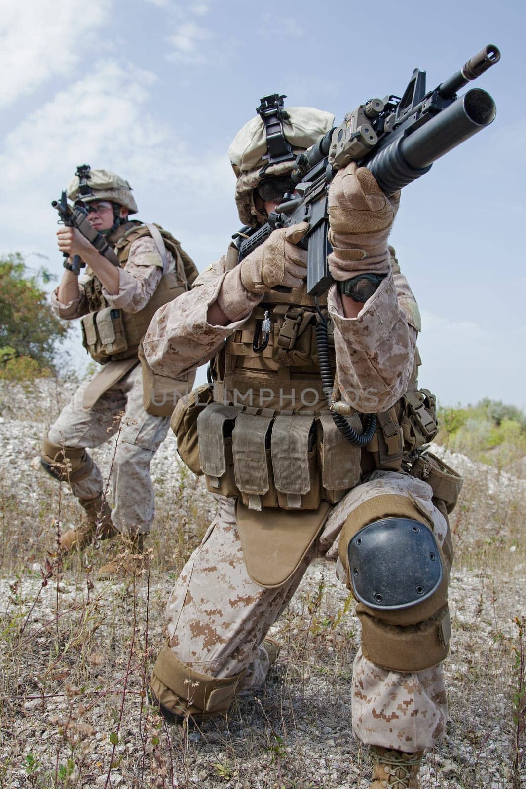 US marines in the mountains during the military operation