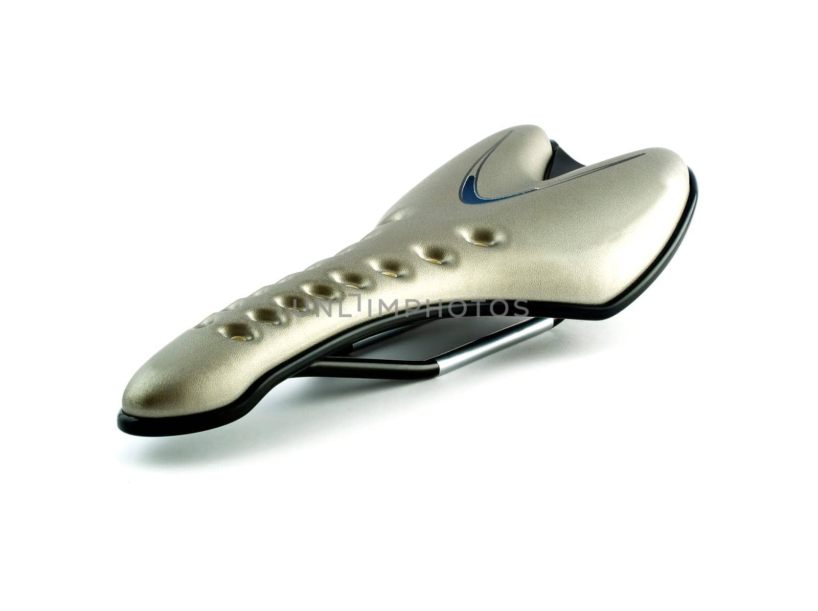 an isolated image of the plastic racing bike saddle