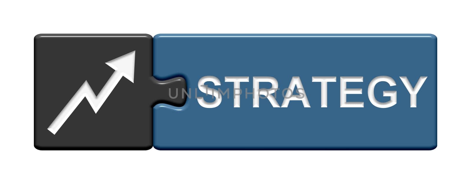 Puzzle button grey blue: Strategy