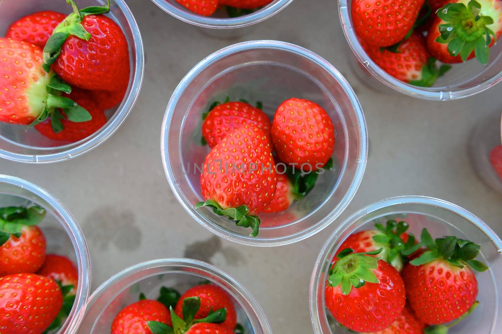 Strawberry in glass