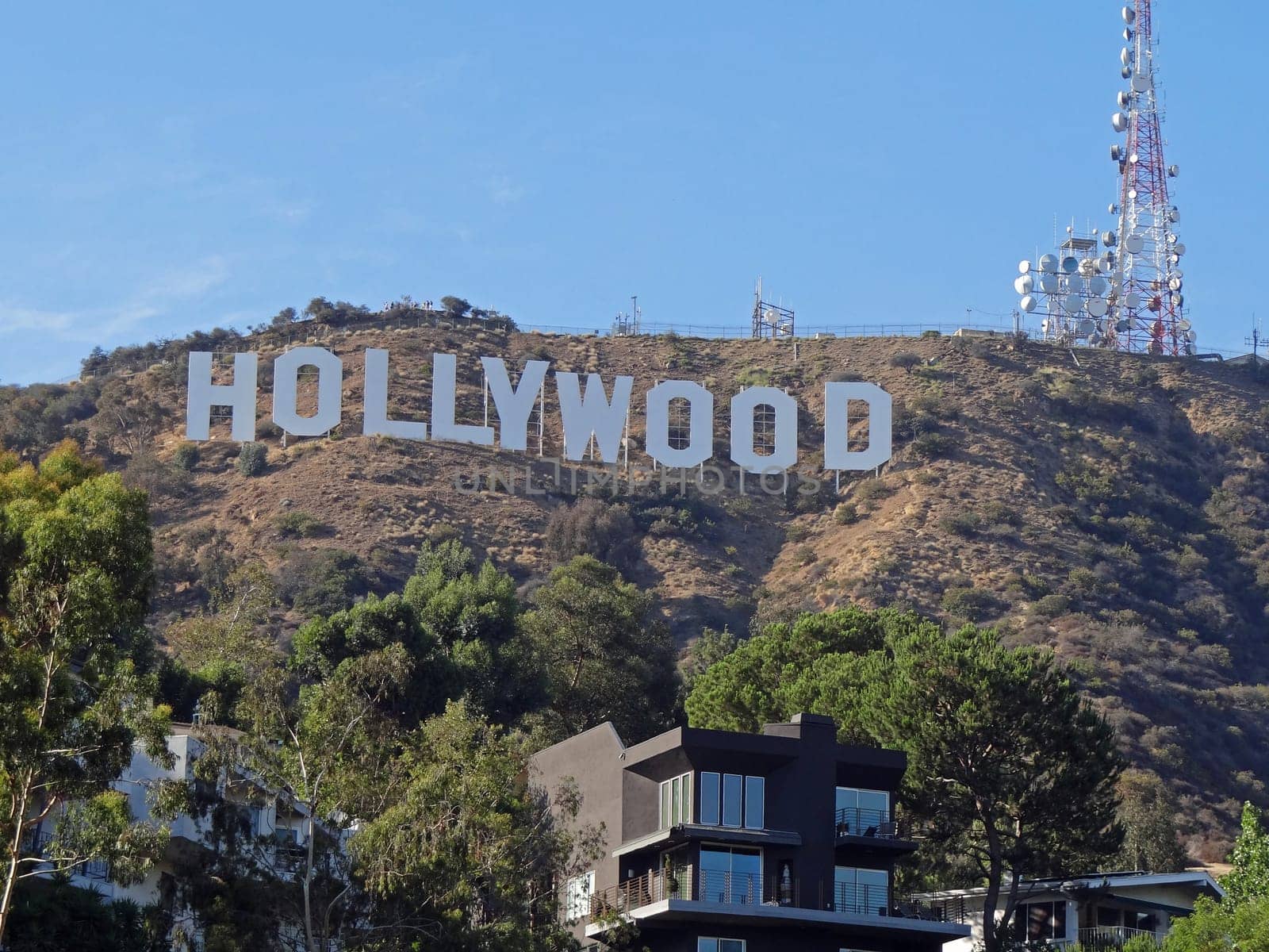 the world famous landmark hollywood sign in Los Angeles, created as an advertissement in 1923