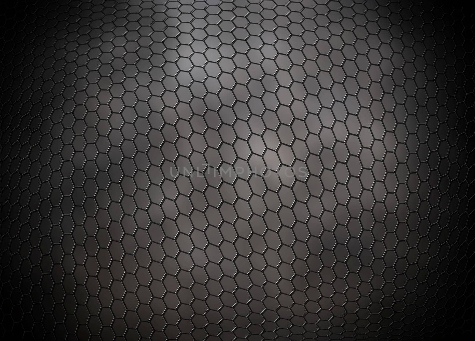 grey hexagons grid background