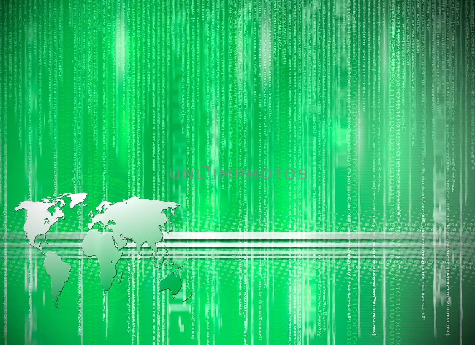 abstract background with world map matrix style