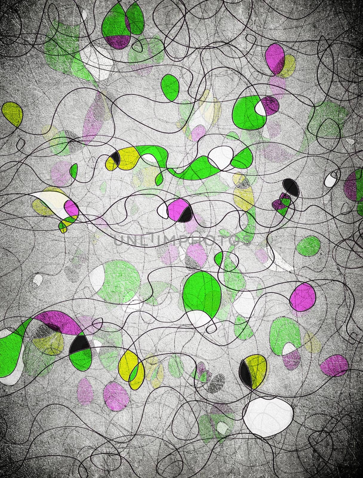 colored abstract background mirò style