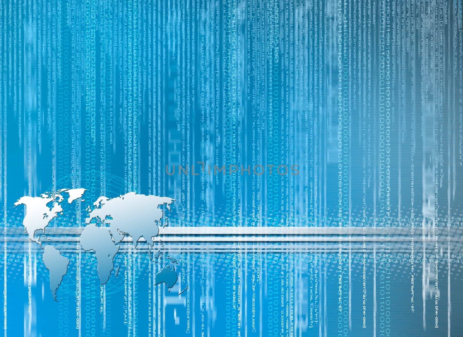 abstract background with world map matrix style