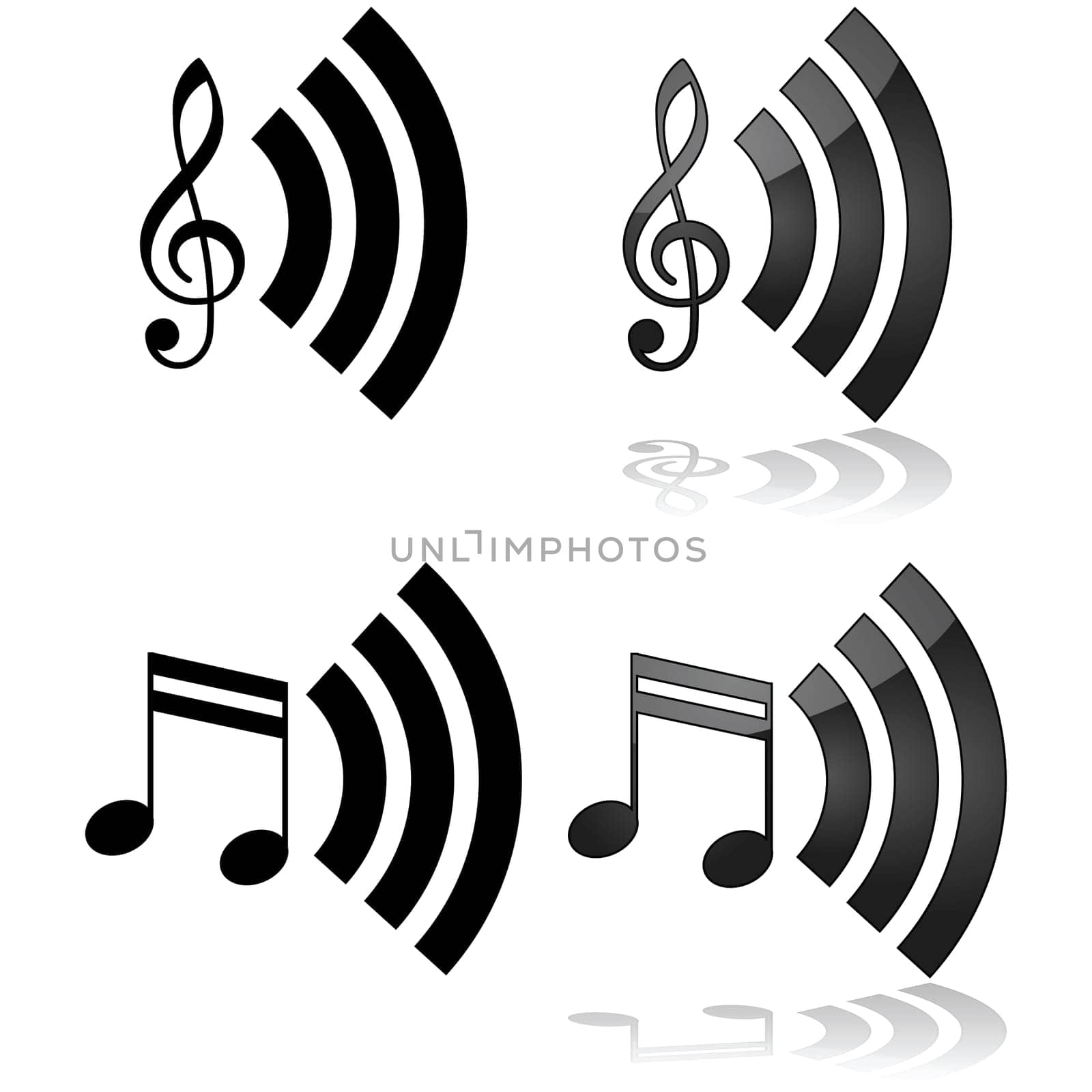 Icon illustration that can be used for streaming music