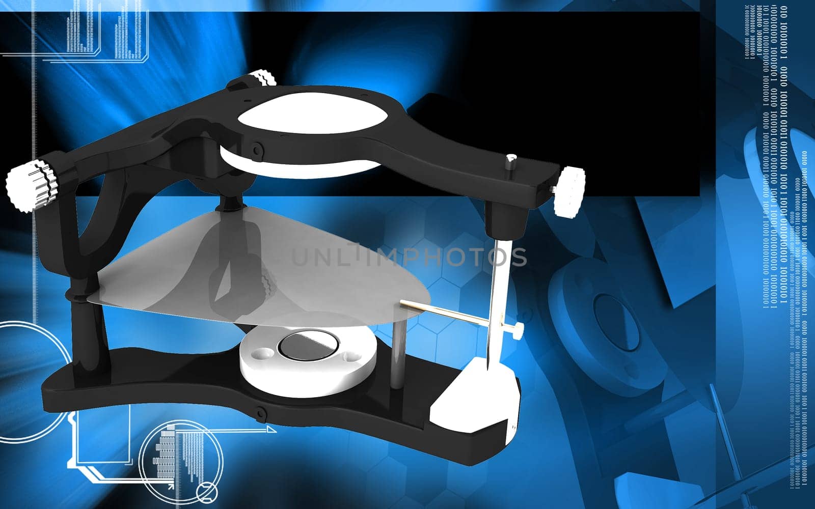 Digital illustration of Dental magnetic adjustable in colour background