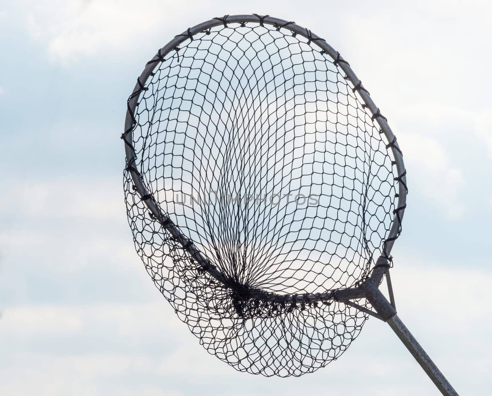 fishing net used to hoist on board caught fish