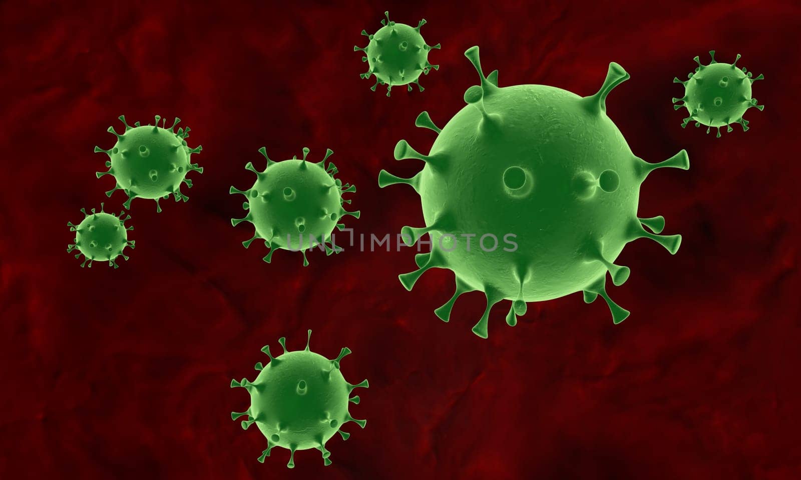 model of influenza virus made in 3d