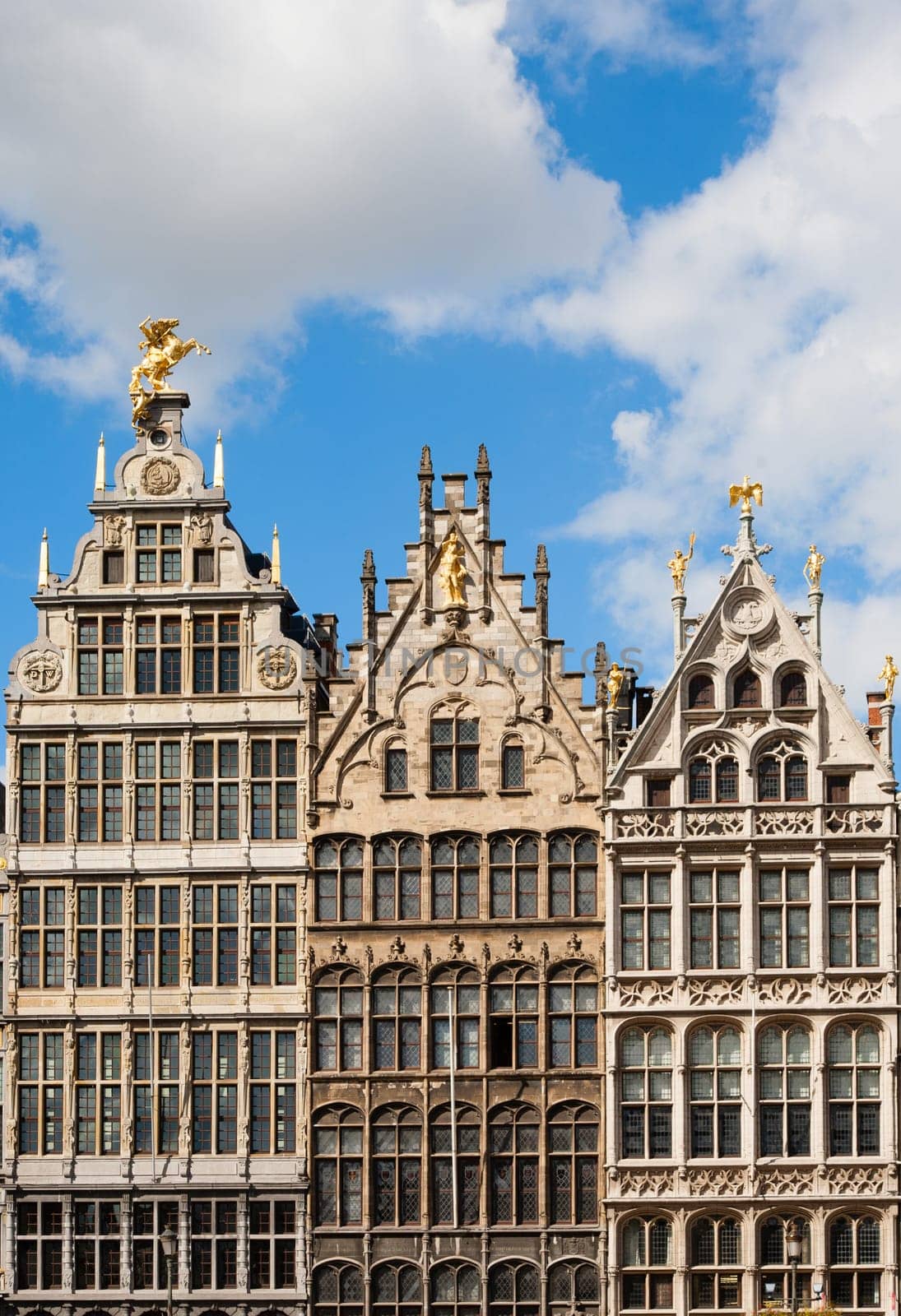 Guildhouses at Grote Markt in Antwerp, Belgium.