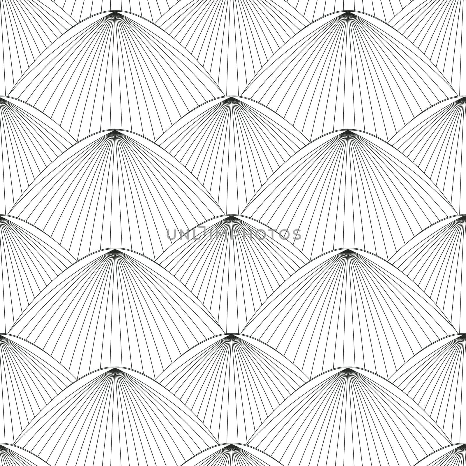 Seamless oriental style patternin black and white