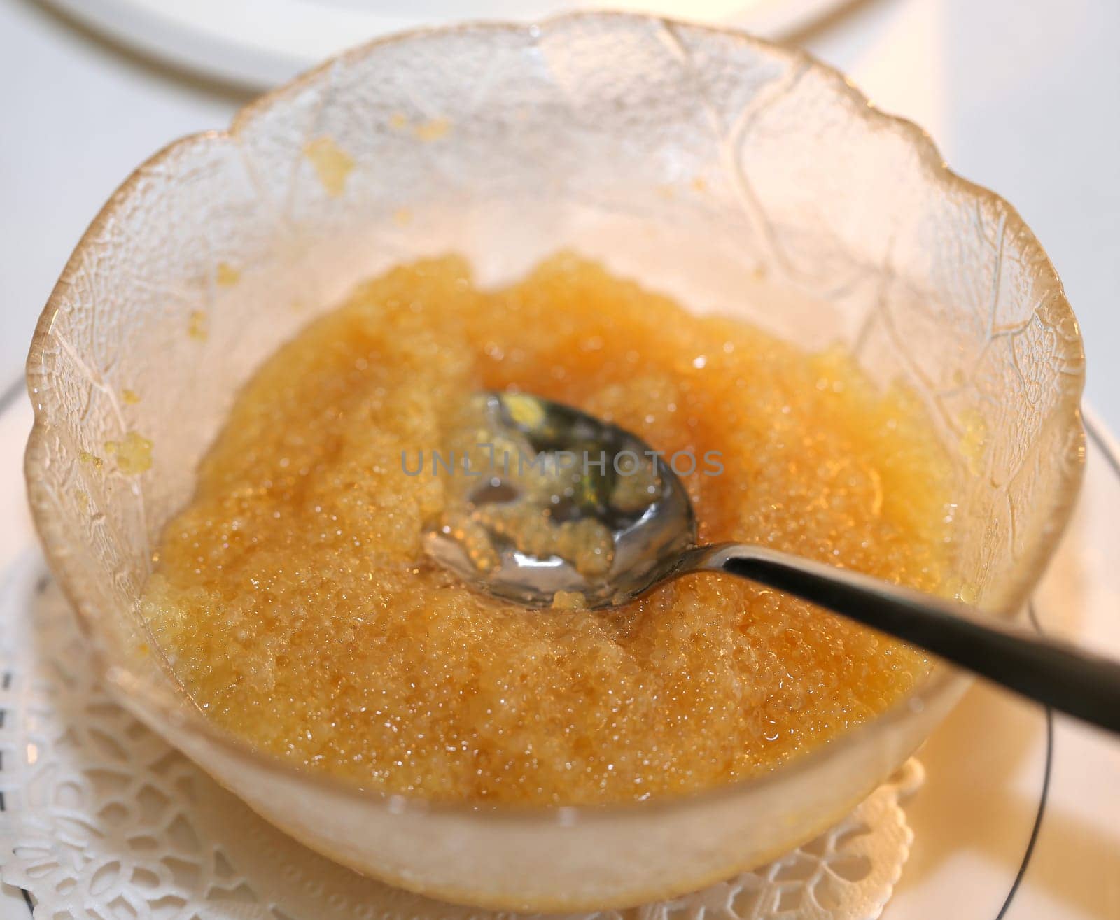 Dish with caviar pike
