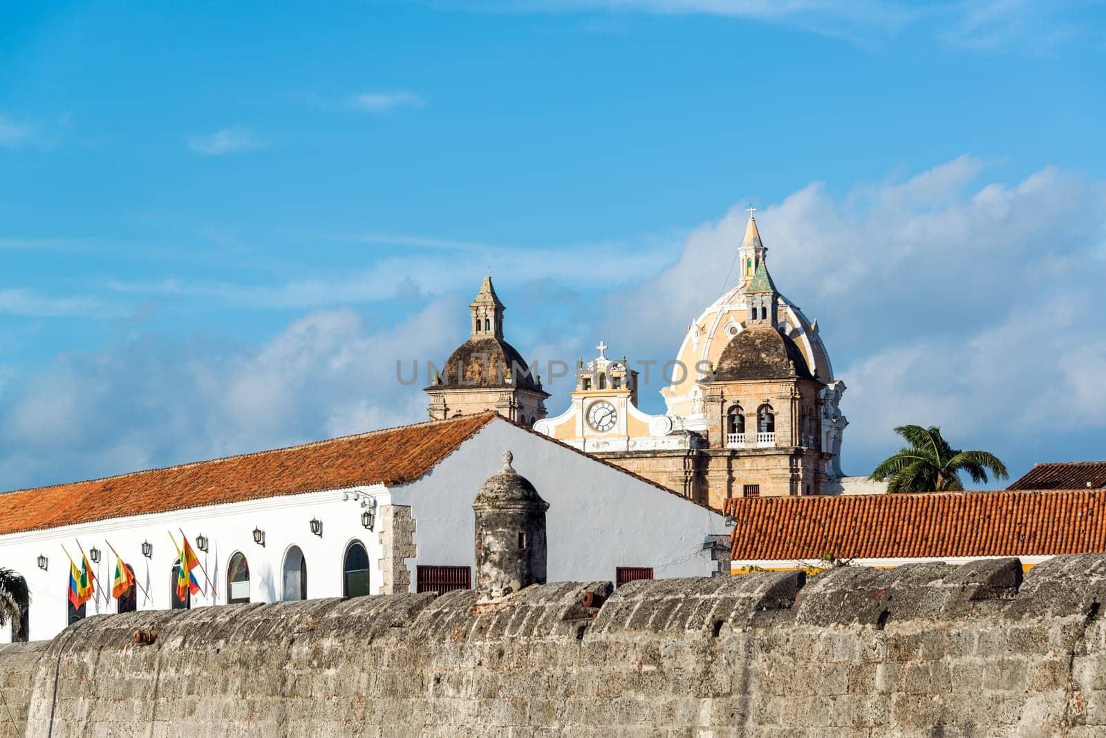 View of the historic center of UNESCO World Heritage site of Cartagena, Colombia