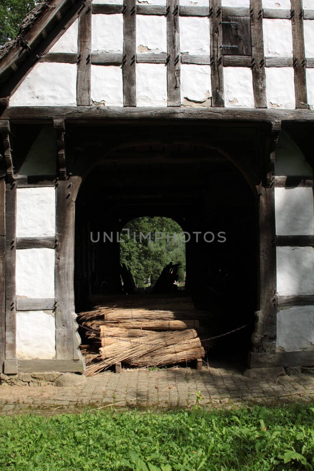 Half-timbered barn