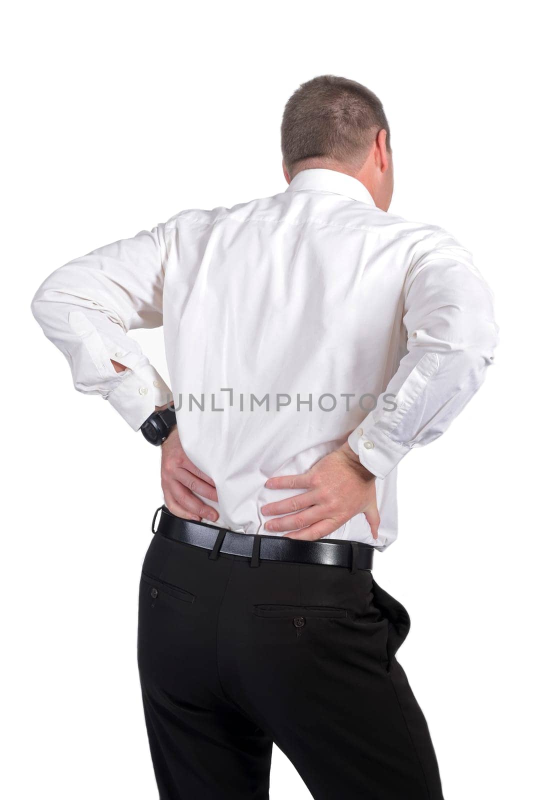 Businessman has back pain