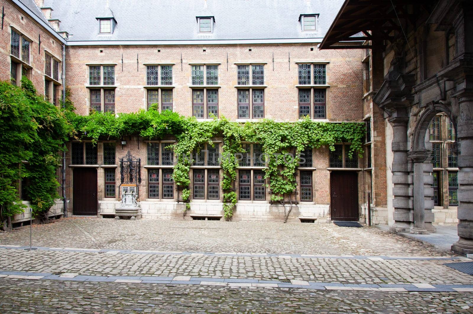 Courtyard of the Rubenshouse, the former home and studio of Peter Paul Rubens in Antwerp, Belgium.