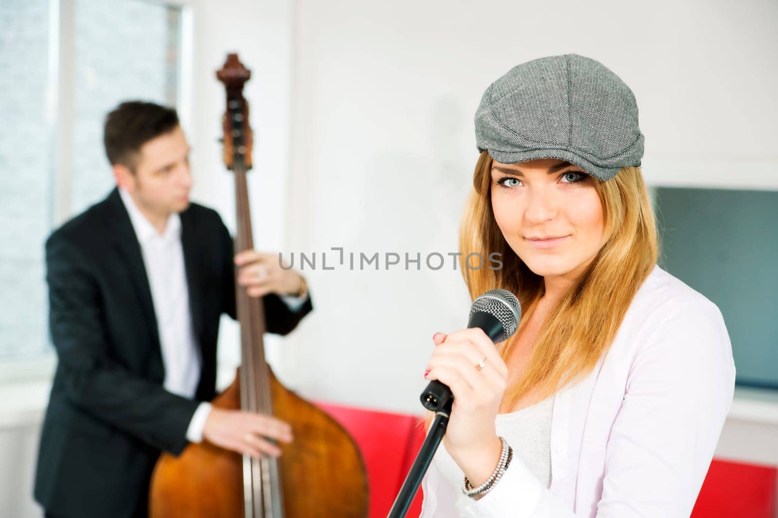 Retro style pair of musicians present new single