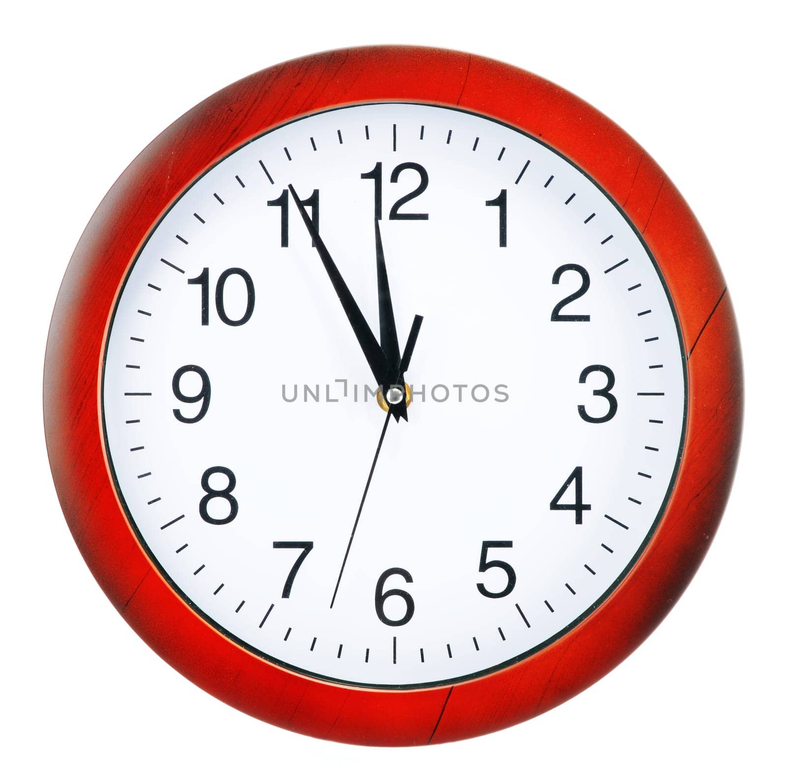 Wall clock isolated on white background