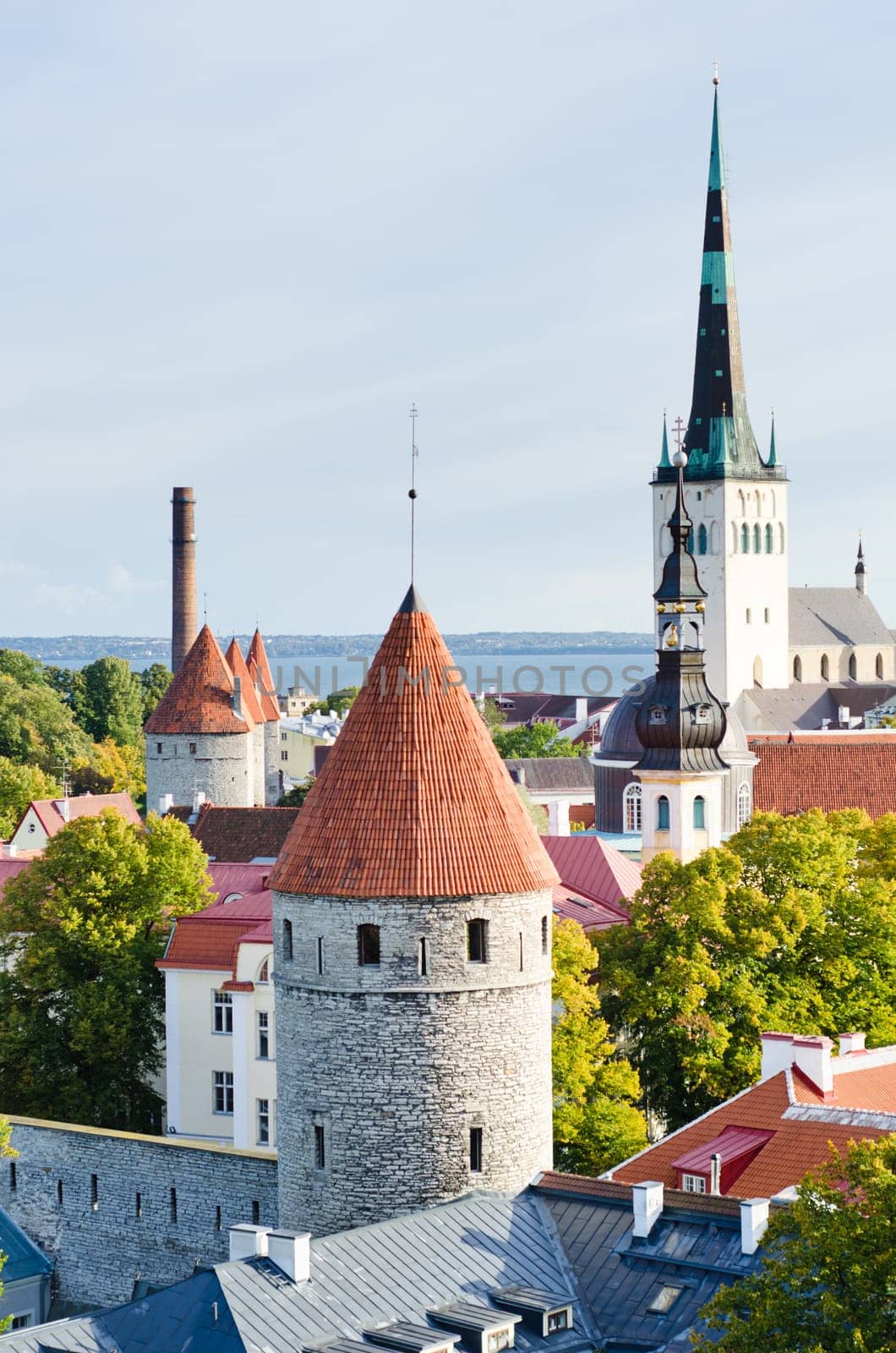 Towers of a fortification of Old Tallinn
