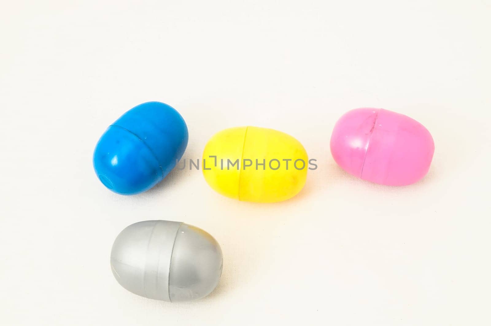 Eggs of a Slot Machine on White Background