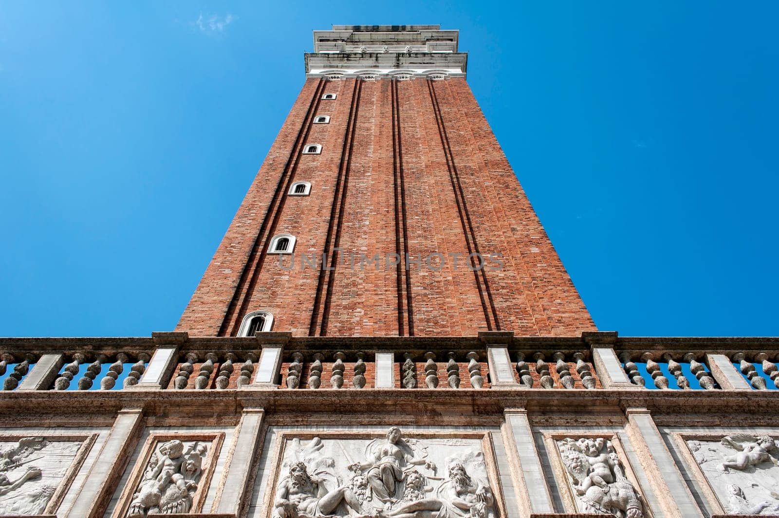 St Mark's Campanile, bell tower. Campanile di San Marco, Venice.