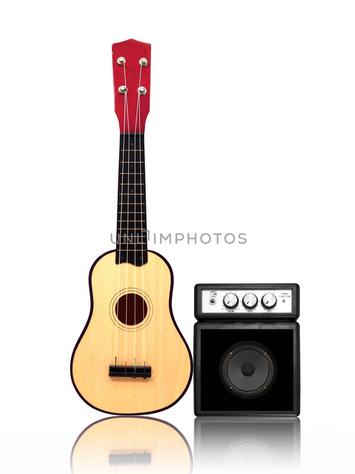 Musical equipment isolated against a plain background