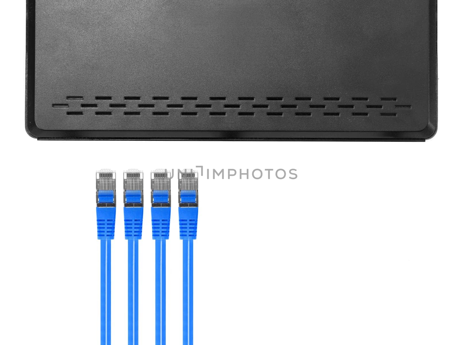 Ethernet cables isolated against a plain background