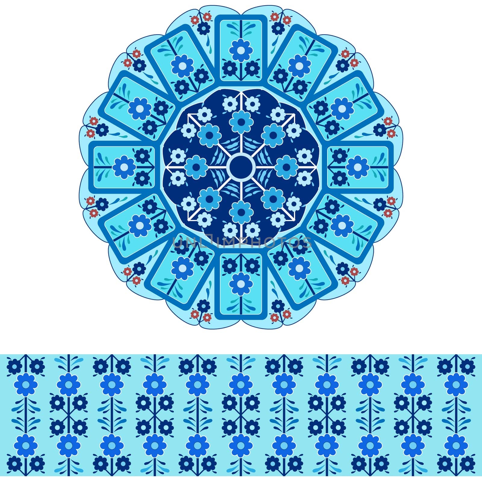 series of patterns designed by taking advantage of the former Ottoman