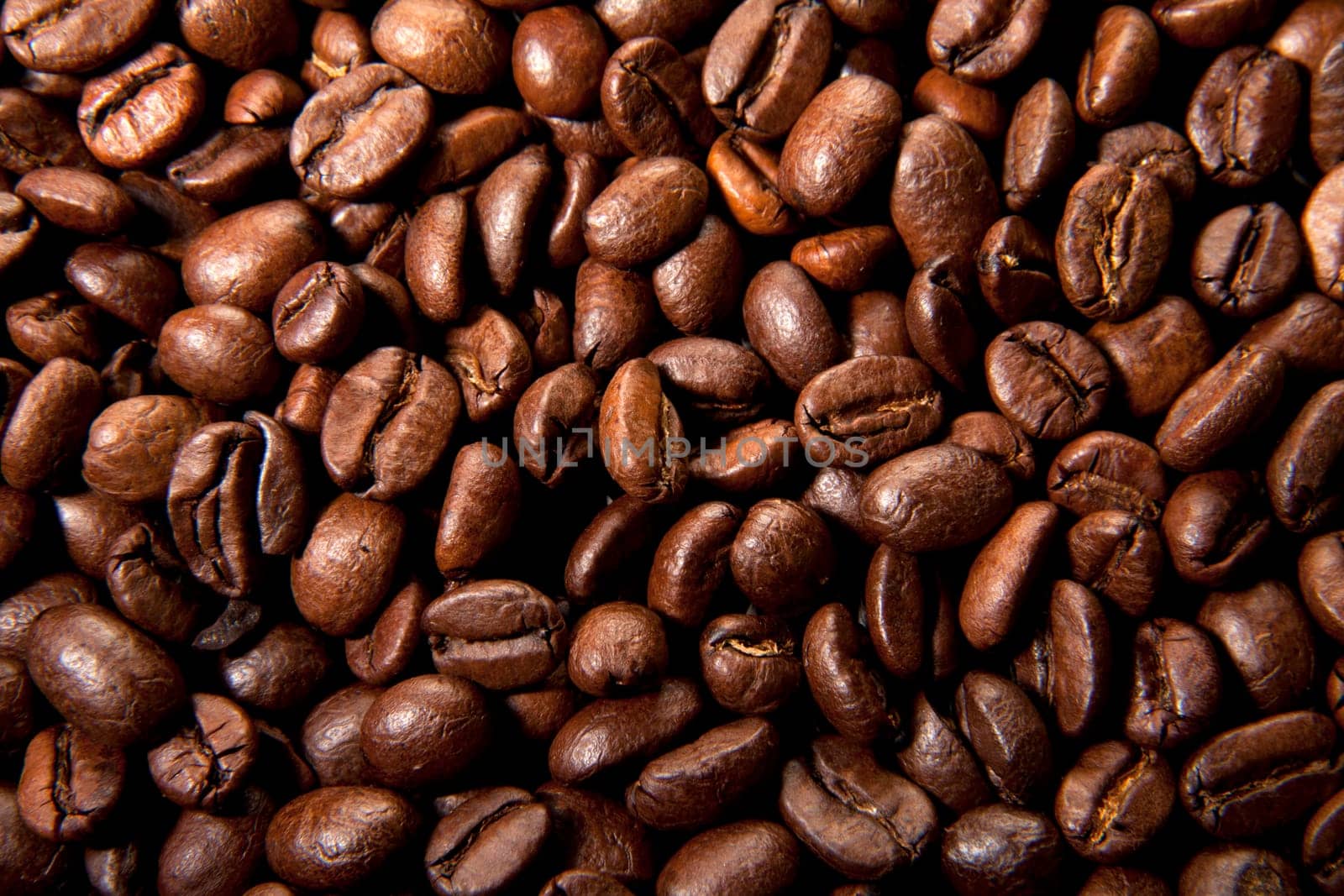 Background from coffee beans. 3d image.