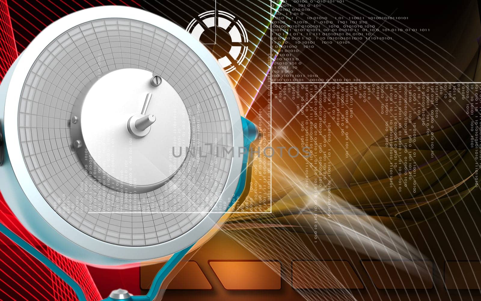 Digital illustration of operation theatre light in colour background
