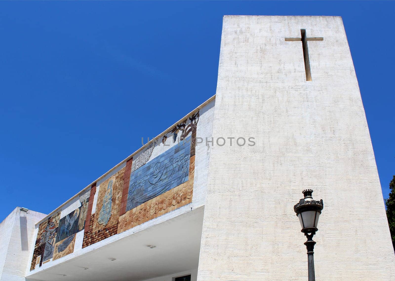 The parish church of Nuestra Senora de las Nieves is located in the heart of Calp old town. This attractive building was built in 1975 & has a mixture of both modern & traditional design. It's features include beautiful stained glass windows, and mosaic murals both externally & inside the building