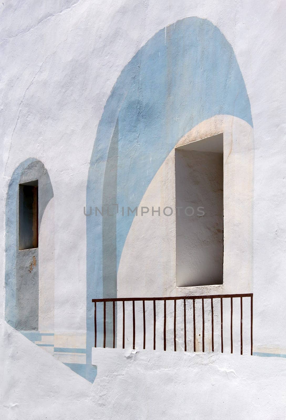 Calpe. Mediterranean Spanish coastal city historic old town center. Tradicional house detail.