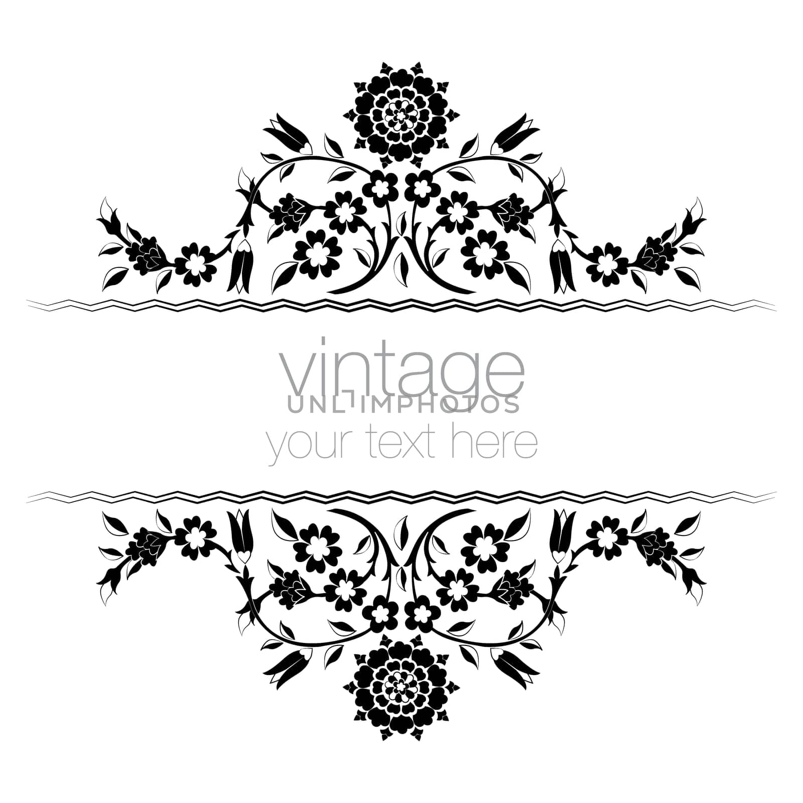 eastern oriental style ornate old frame pattern
