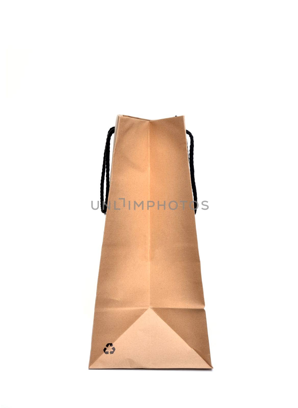 brown paper bag isolated on white background