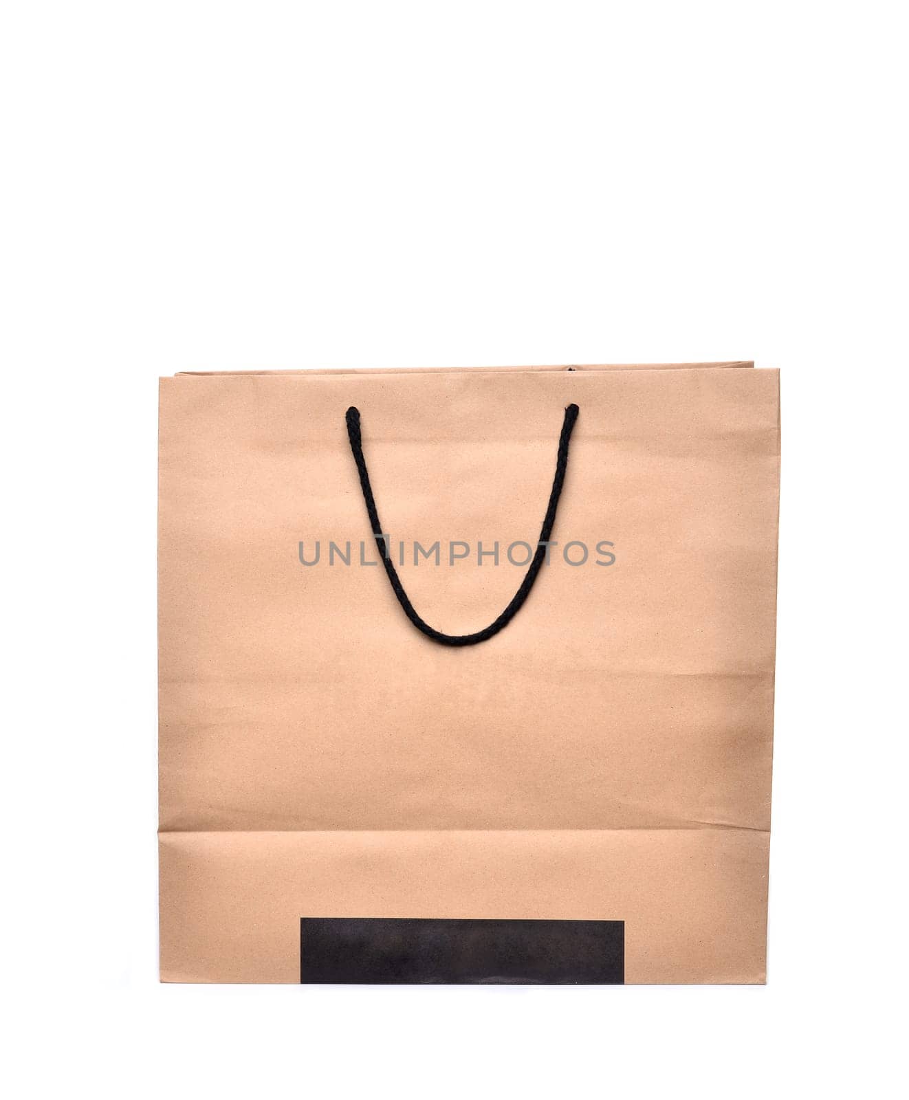 brown paper bag isolated on white background