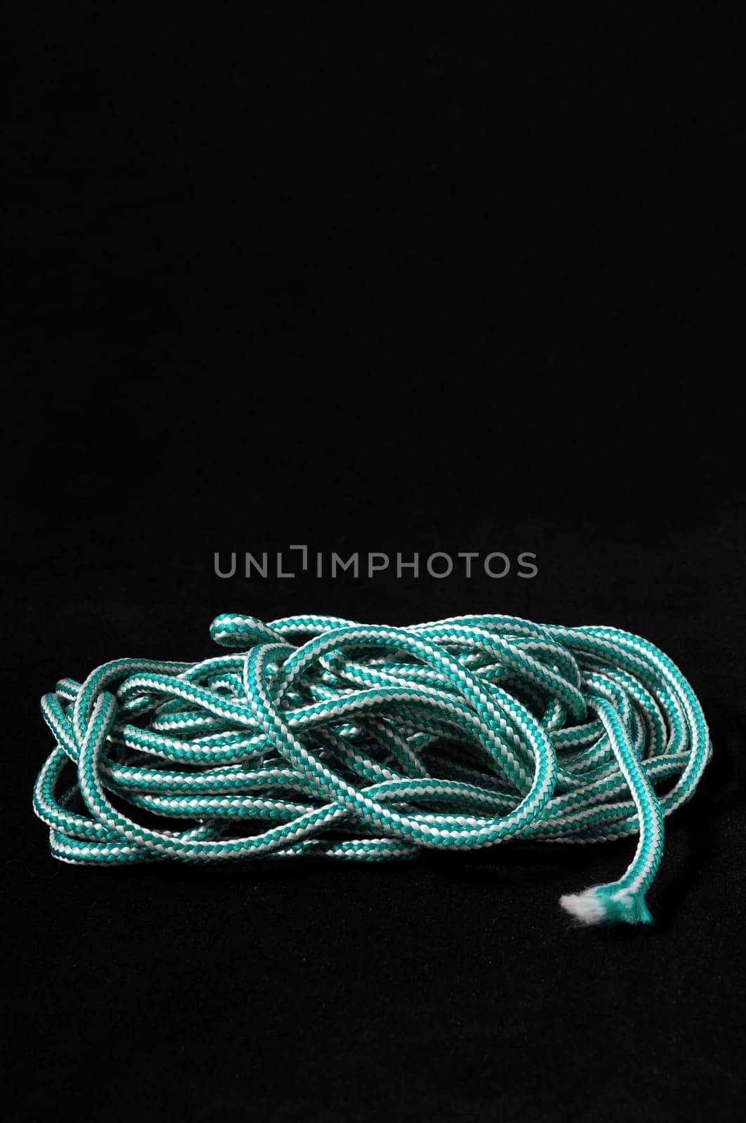 Roll of Twine isolated on a Black Background
