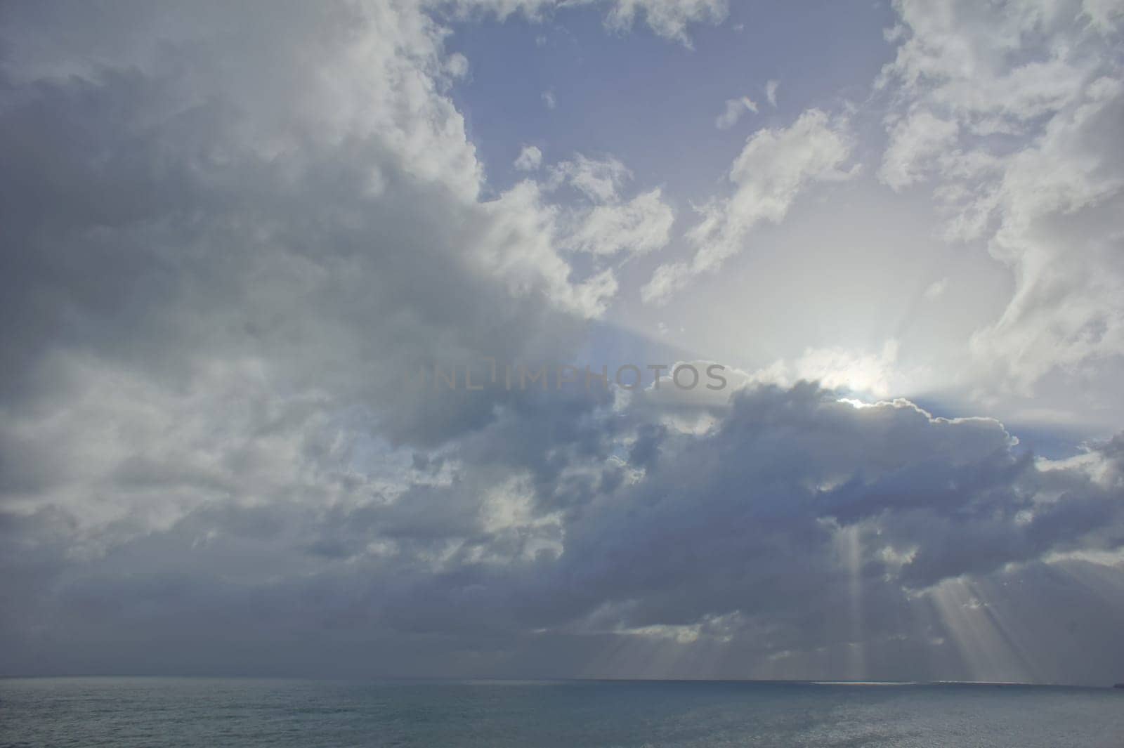 HDR Colred Sunrise Clouds over the Atlantic Ocean in Tenerife Canary Islands