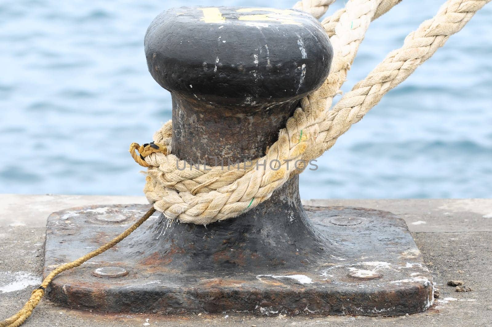 Rusty Mooring on a Pier , in Canary Islands, Spain