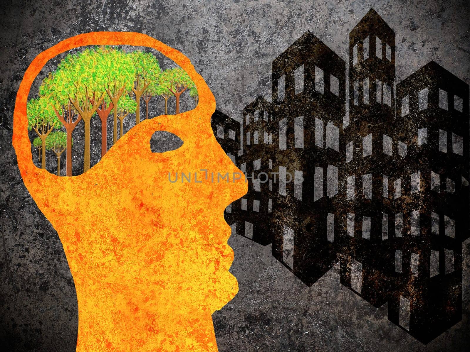 desire for green concept illustration