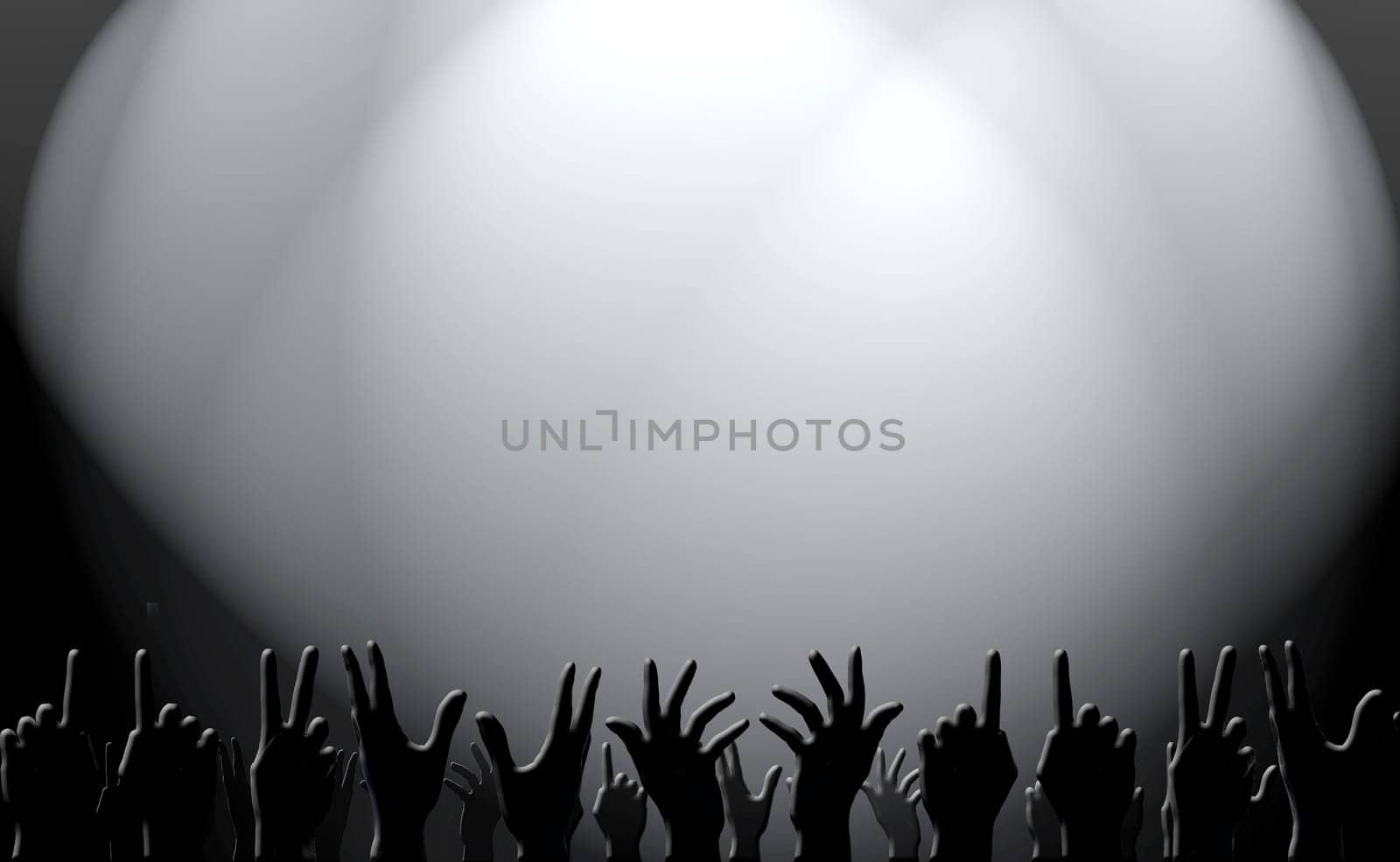 happy hands in a party  black and white