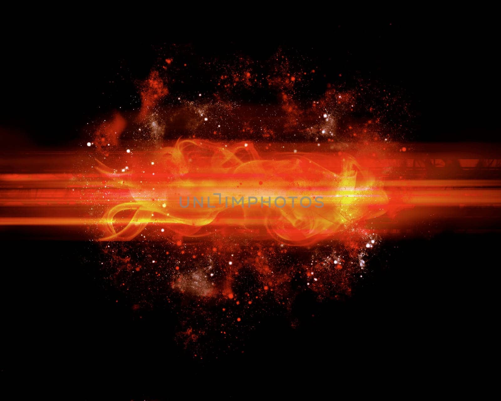 black abstract background with red flame explosion