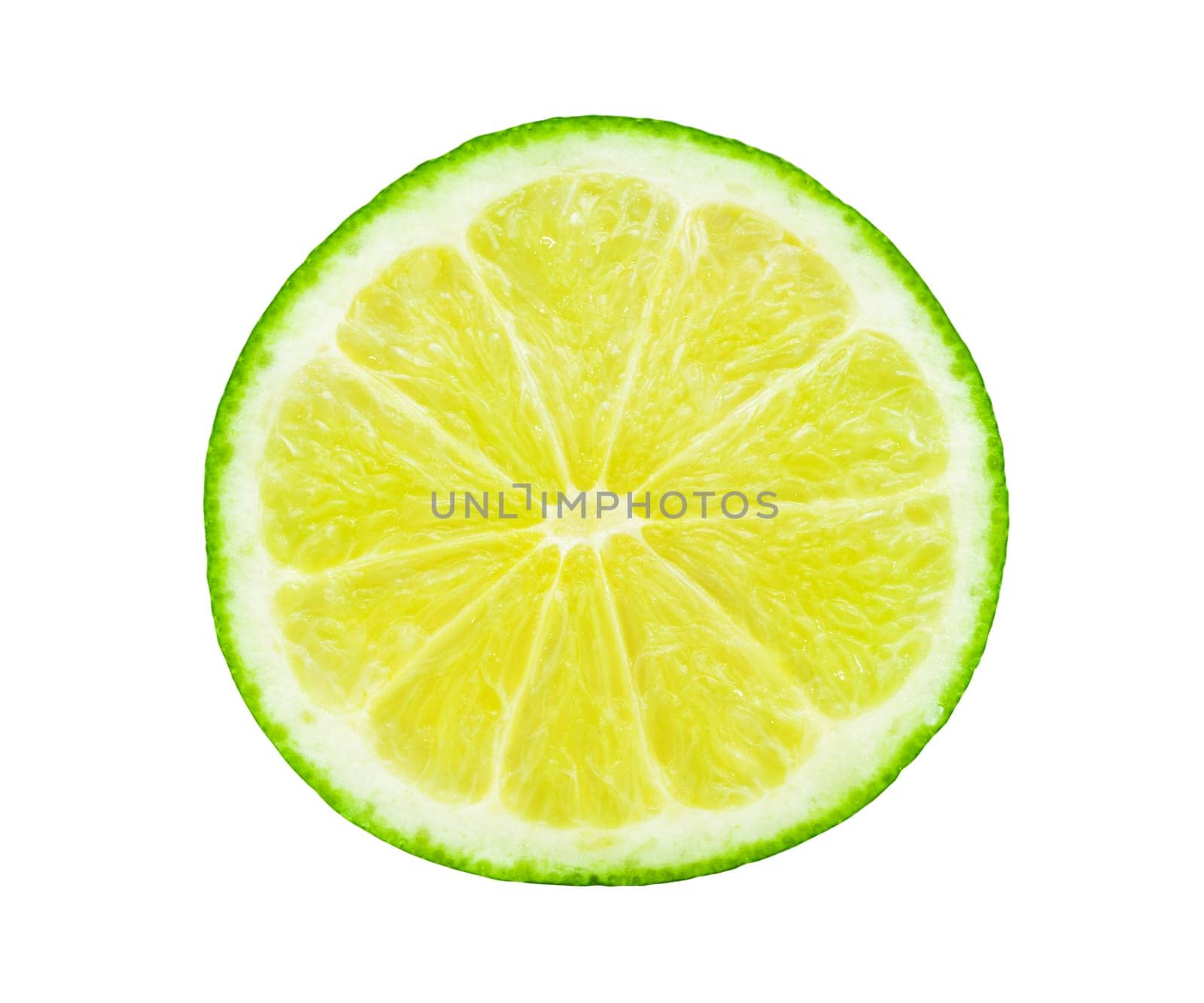 Fresh green lime isolated on white background