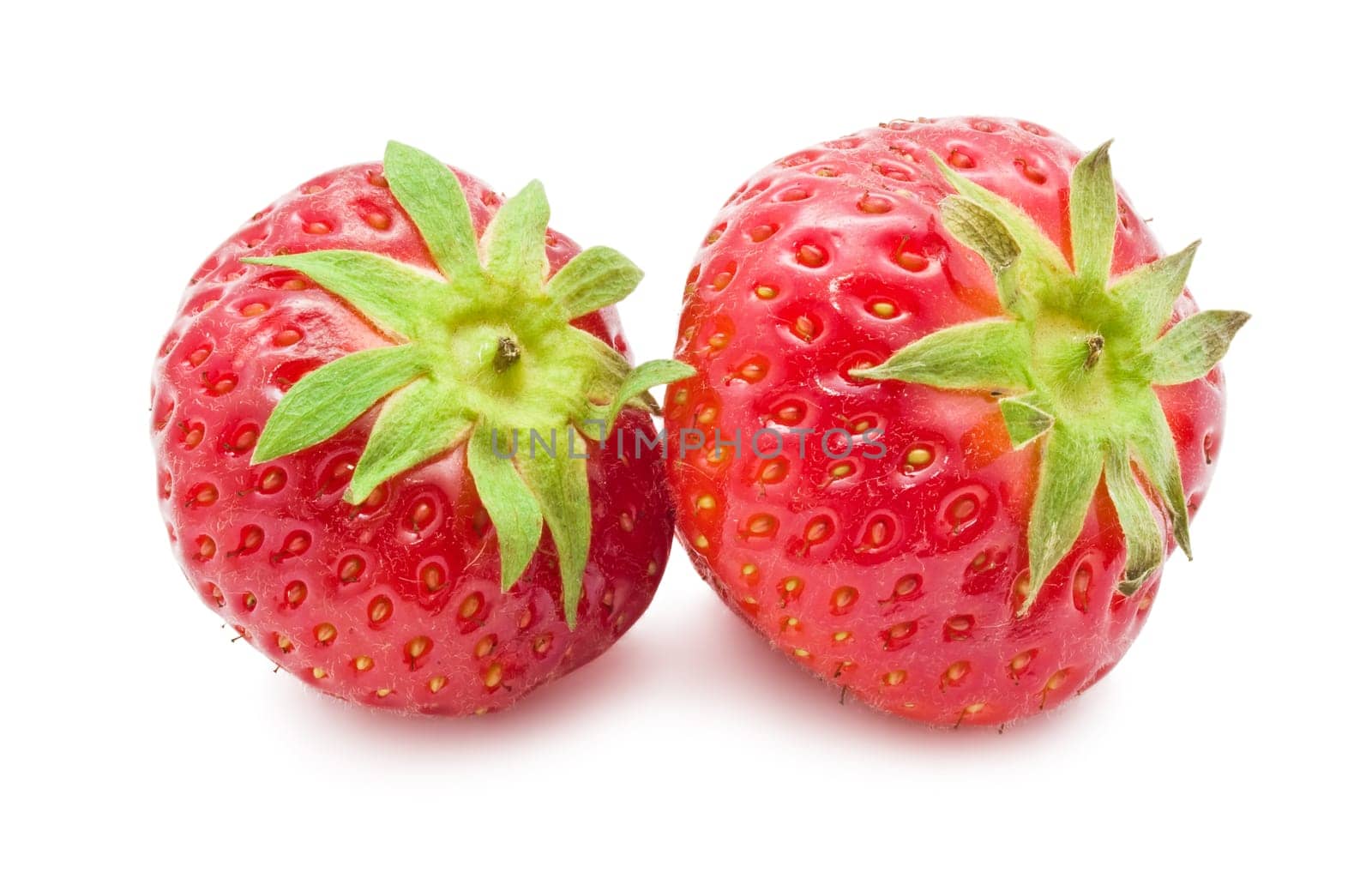 Fresh sweet strawberry isolated on white background