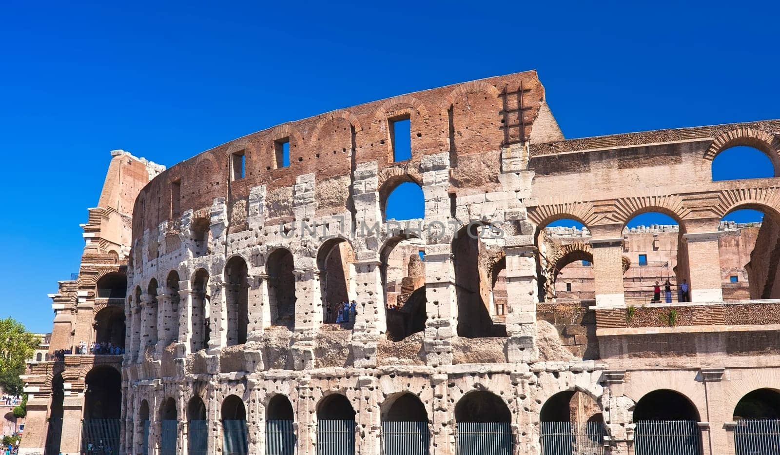 Beautiful view of famous ancient Colosseum in Rome, Italy