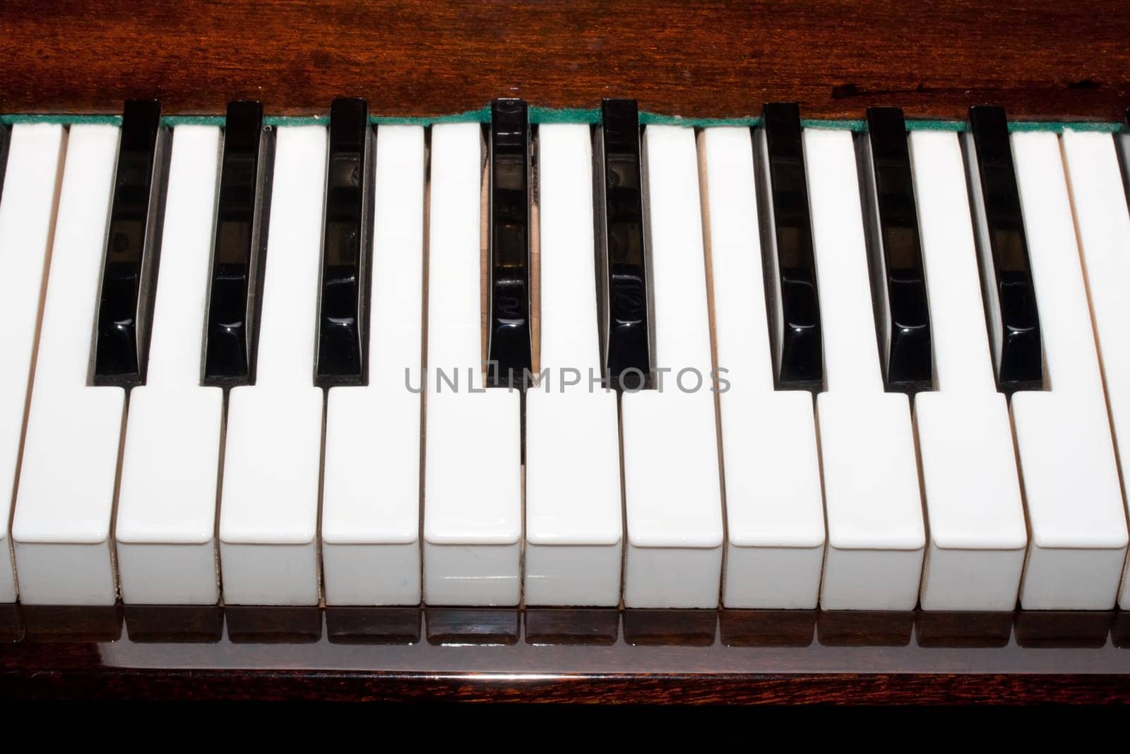 Beautiful close up photo of piano keys