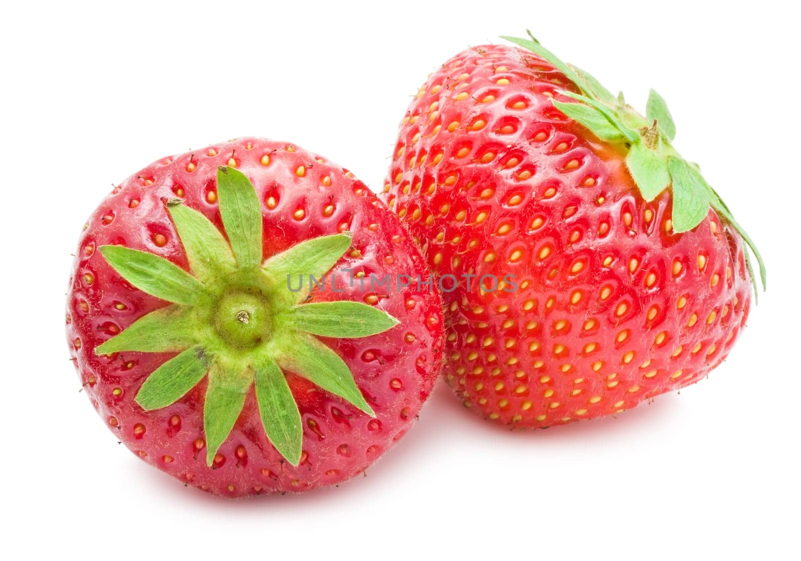 Fresh sweet strawberry isolated on white background