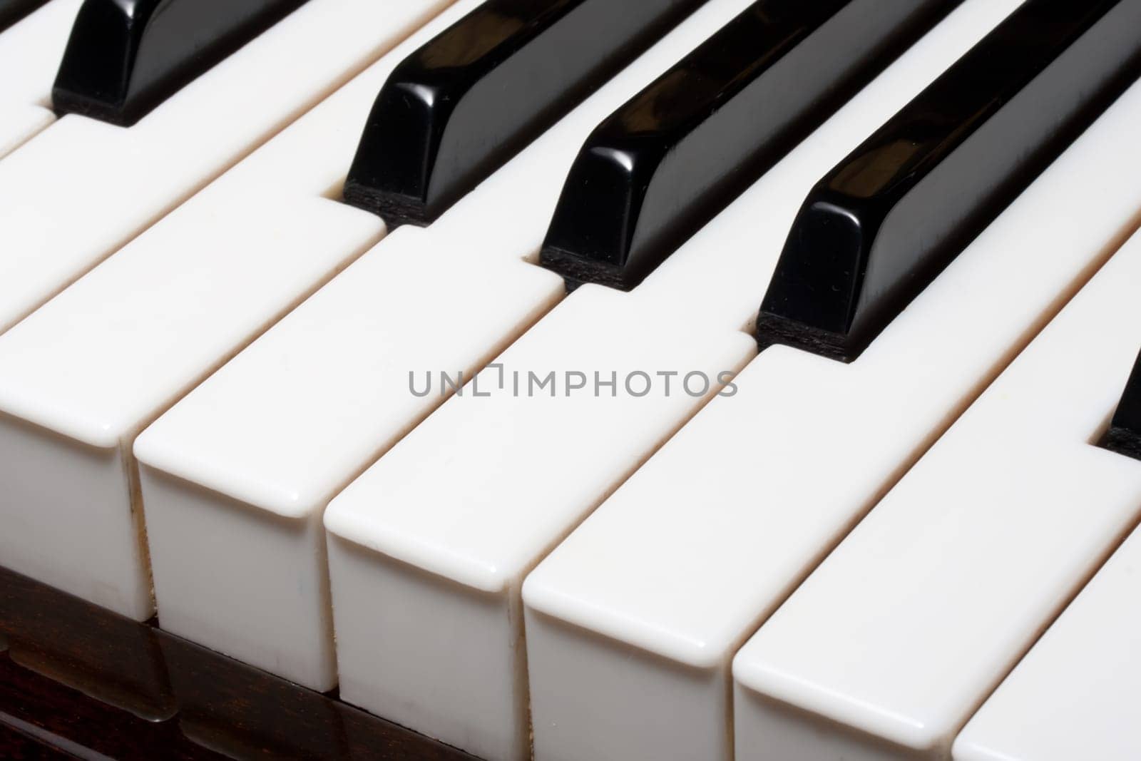 Beautiful close up photo of piano keys