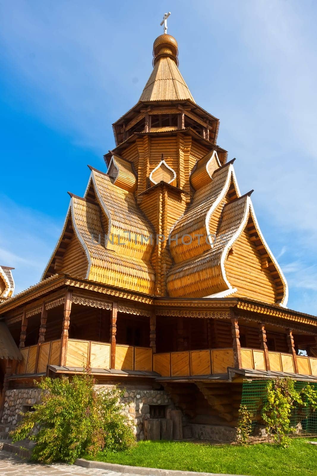 Wooden Church in Izmailovo Kremlin, Moscow, Russia