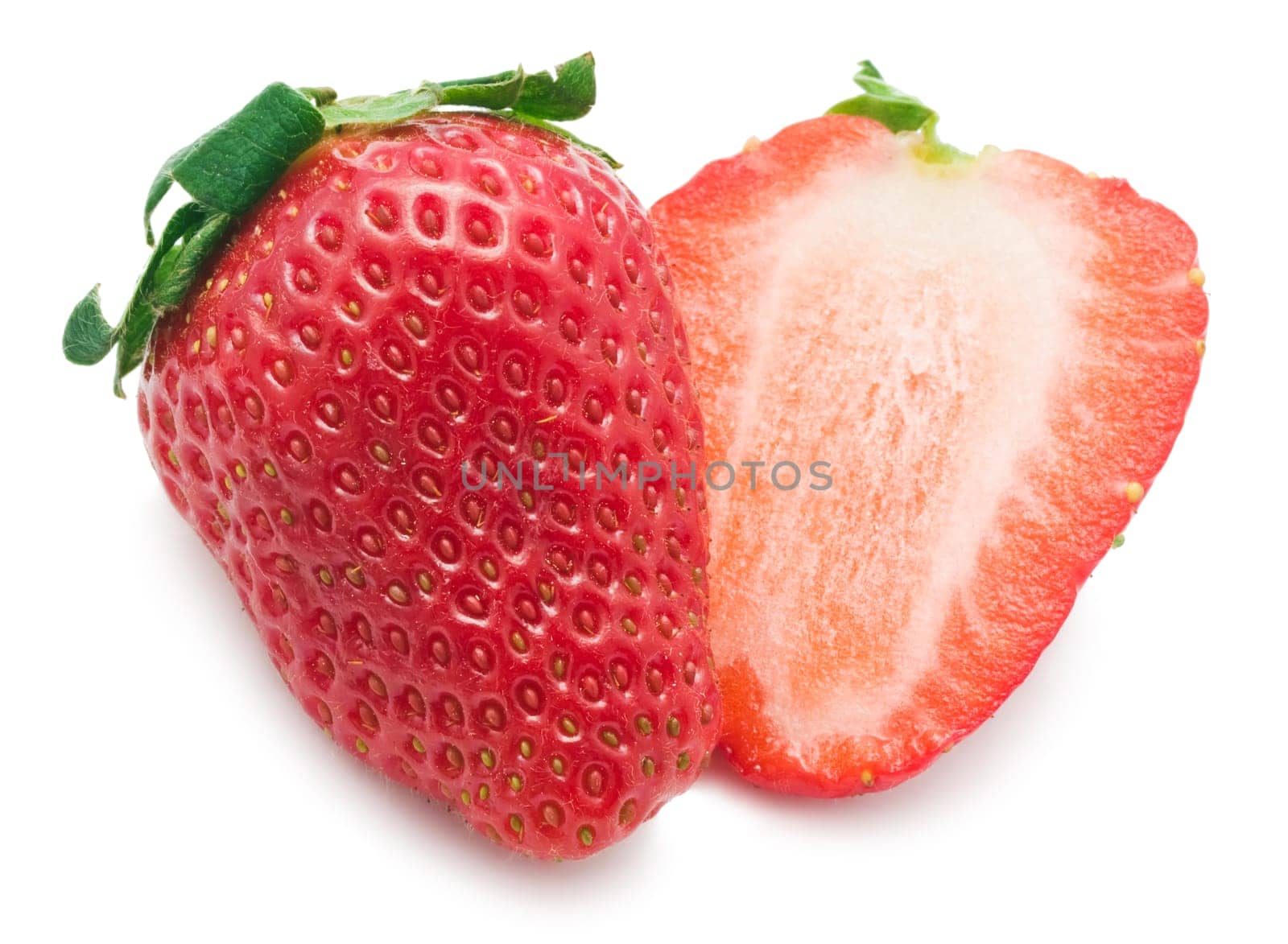 Fresh sweet strawberry isolated on white background