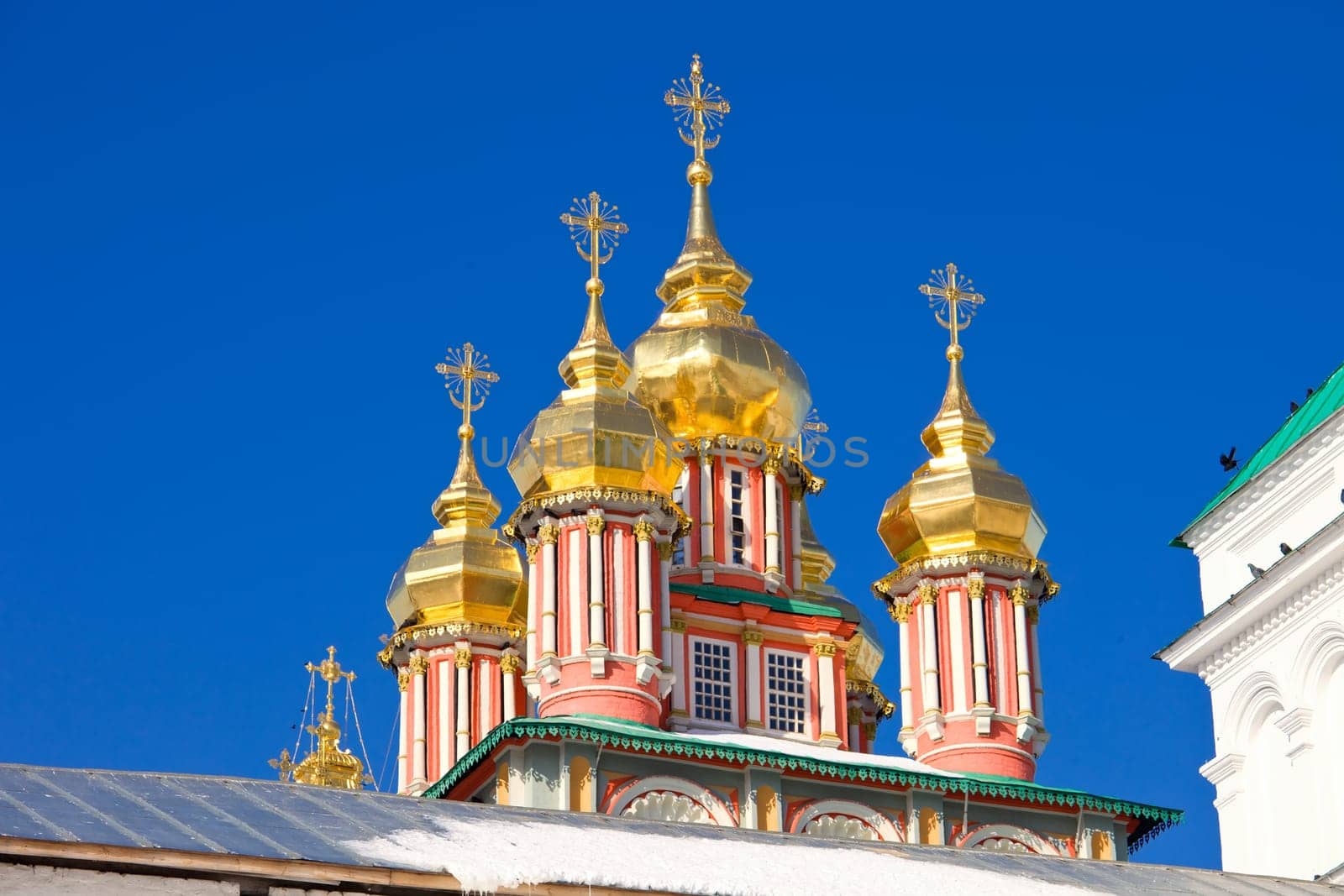 Beautiful church in Sergiyev Posad monastery, Russia